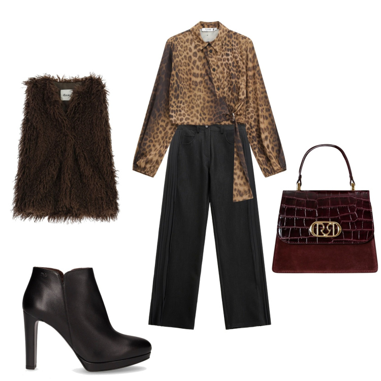 Outfit donna - Total look #2264208. Stile Etnico per Serata fuori. Abbinamento con camicie, gilet, borse a mano, jeans, stivaletti.