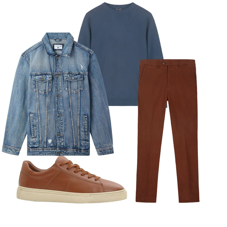 Outfit uomo - Total look #2264213. Stile Casual per Tutti i giorni. Abbinamento con sneakers, giacche, pantaloni chino, maglieria.