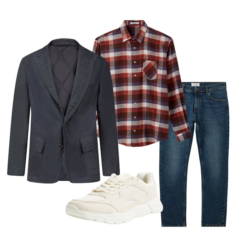 Outfit uomo - Total look #2264240. Stile Casual per Tutti i giorni. Abbinamento con jeans, sneakers, camicie, giacche.