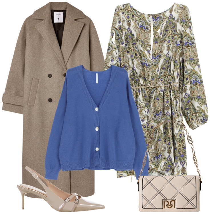 Outfit donna - Il cardigan carta da zucchero. Stile Basic per Tutti i giorni. Abbinamento con cappotti, vestiti corti, borse a tracolla, décolleté, cardigans.