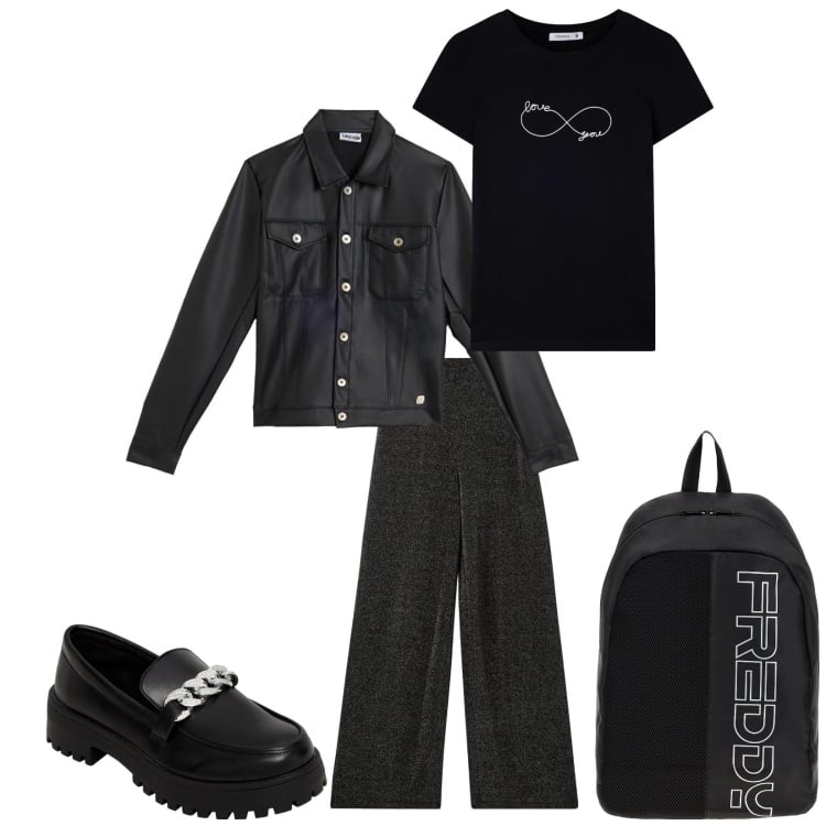Outfit donna - City. Stile Casual per Tutti i giorni. Abbinamento con mocassini, pantaloni, t-shirt, giacche, zaini.