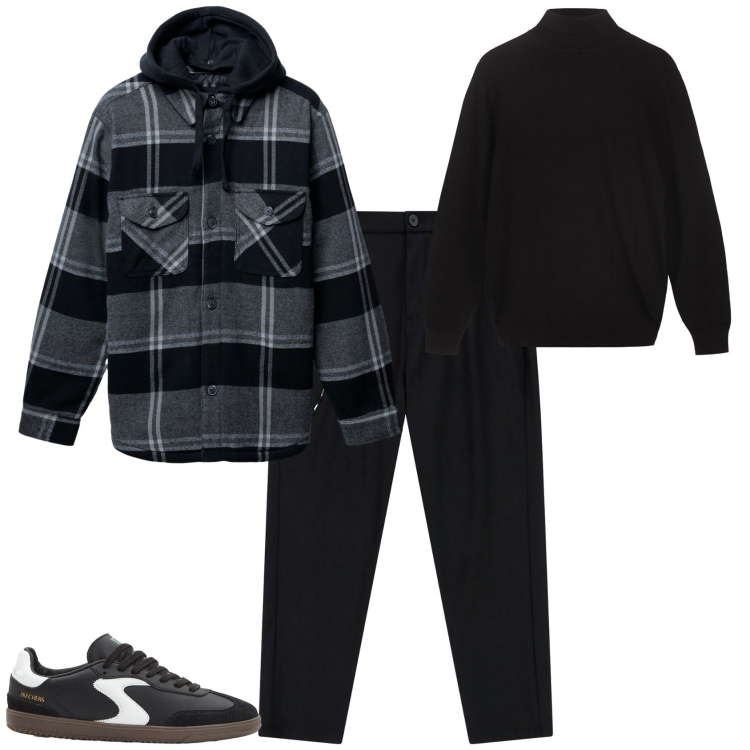 Outfit uomo - Total look #2264440. Stile Urban per Tutti i giorni. Abbinamento con sneakers, giacche, pantaloni, maglieria.