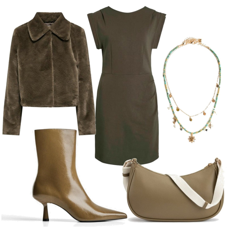 Outfit mujer - Casual chic. Estilo Casual chic para Todos los días. Combinación con abrigos, vestidos largos, colgantes, bandoleras, botines.