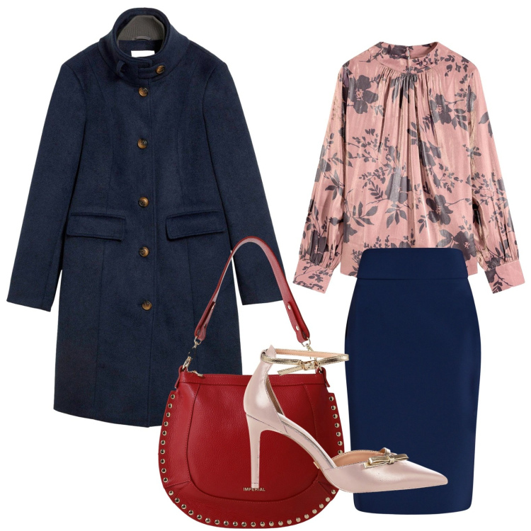 Outfit donna - La bag borchiata. Stile Chic per Serata fuori. Abbinamento con tuniche, cappotti, gonne, décolleté, borse a spalla.