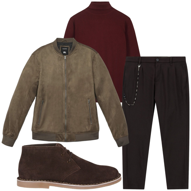 Outfit uomo - Total look #2265067. Stile Casual per Tutti i giorni. Abbinamento con giacche, pantaloni, stivali e stivaletti, maglieria.