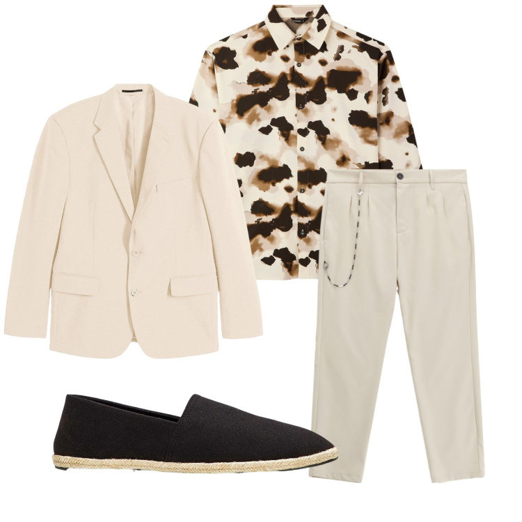 Outfit uomo - Total look #2265072. Stile Trendy per Serata speciale. Abbinamento con espadrillas, giacche, camicie, pantaloni.