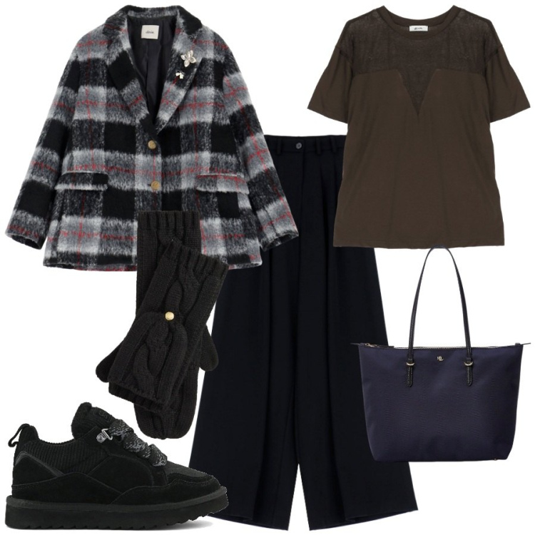 Outfit donna - La giacca in lana - FDCI. Stile Urban per Tutti i giorni. Abbinamento con pantaloni, blazer, t-shirt, borse tote, guanti, sneakers alte.
