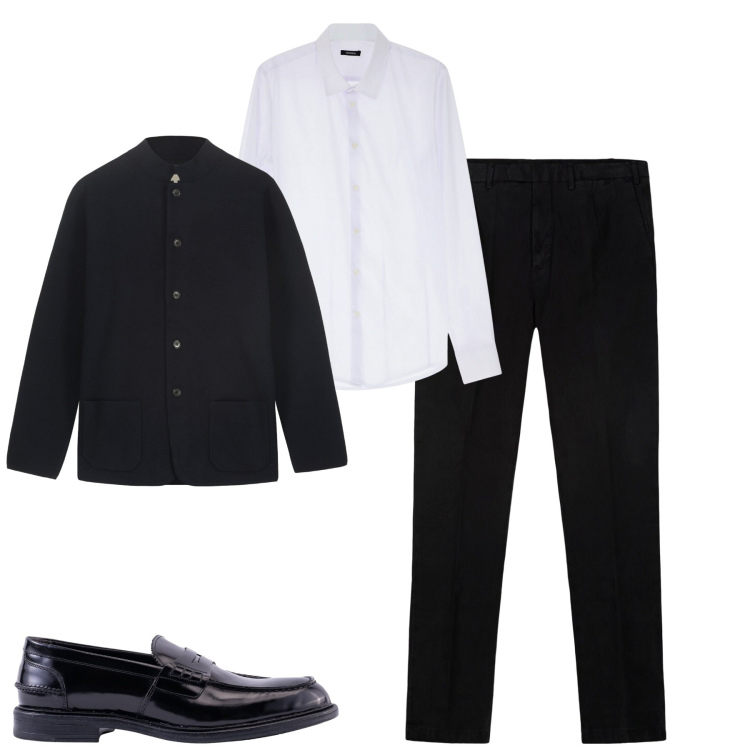 Outfit uomo - Total look #2265275. Stile Business/Elegante per Cerimonia. Abbinamento con camicie, pantaloni, giacche, scarpe stringate.
