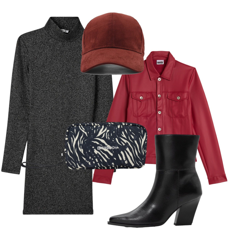 Outfit donna - Freddo con stile. Stile Minimal per Serata fuori. Abbinamento con stivaletti, vestiti corti, giacche, valigie, cappelli.