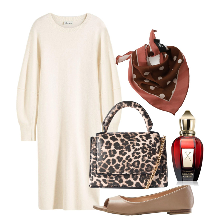 Outfit donna - Ballefine open toe. Stile Bon Ton per Ufficio. Abbinamento con vestiti, ballerine, profumi, borse a tracolla, foulard.
