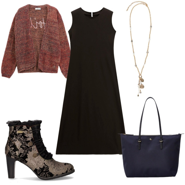 Outfit donna - La giacca in lana è trendy. Stile Trendy per Tutti i giorni. Abbinamento con cardigans, vestiti midi/longuette, borse tote, stivaletti, ciondoli.