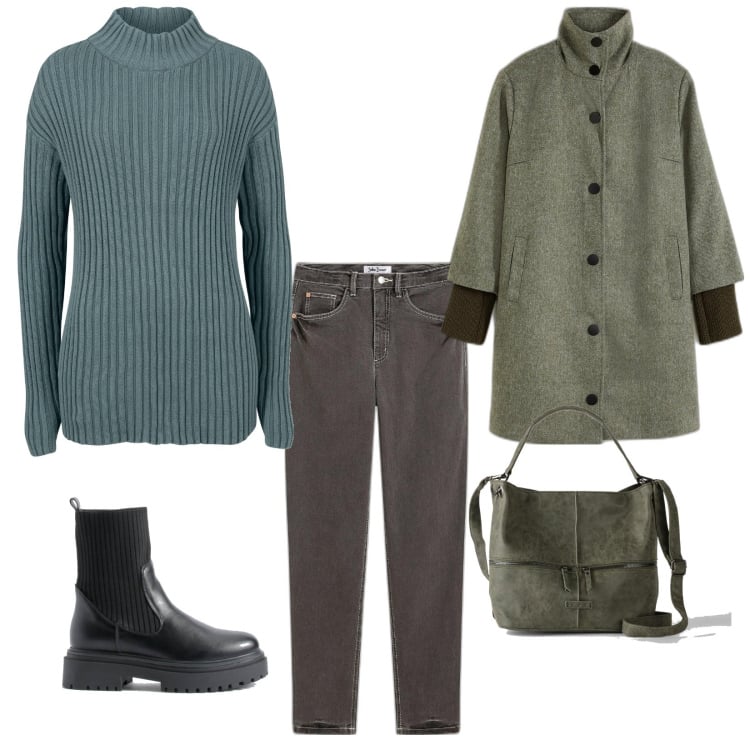 Outfit femme - Basique #5477. Style Basique pour Tous les jours. Assortir avec jeans mom, sacs à main, manteaux, pulls, bottes.