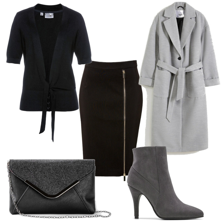 Outfit femme - Basique #5493. Style Basique pour Tous les jours. Assortir avec jupes longues, bottines, gilets sans manche, pochette, manteaux.