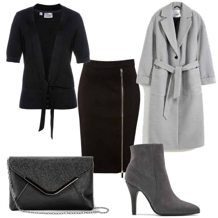 Outfit femme - Basique #5493. Style Basique pour Tous les jours. Assortir avec jupes longues, bottines, gilets sans manche, pochette, manteaux.