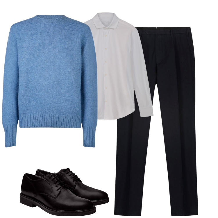 Outfit uomo - Total look #2266080. Stile Urban per Tutti i giorni. Abbinamento con scarpe stringate, camicie, pantaloni, maglieria.