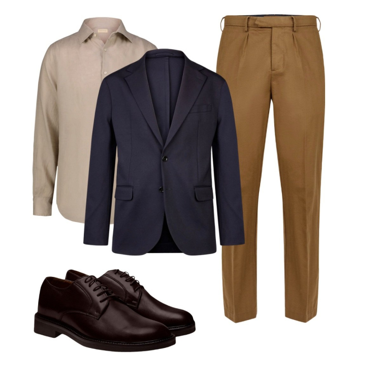 Outfit uomo - Total look #2266216. Stile Business/Elegante per Ufficio. Abbinamento con pantaloni, scarpe stringate, giacche, camicie.