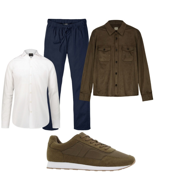 Outfit uomo - Total look #2266229. Stile Trendy per Tutti i giorni. Abbinamento con pantaloni, sneakers, camicie, giacche.