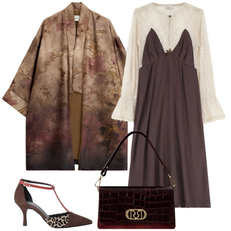 Outfit donna - Comfort e femminilità. Stile Bon Ton per Serata fuori. Abbinamento con borse a mano, vestiti midi/longuette, blazer, décolleté.