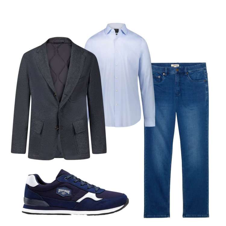 Outfit uomo - Total look #2266555. Stile Casual per Tutti i giorni. Abbinamento con sneakers, jeans, camicie, giacche.