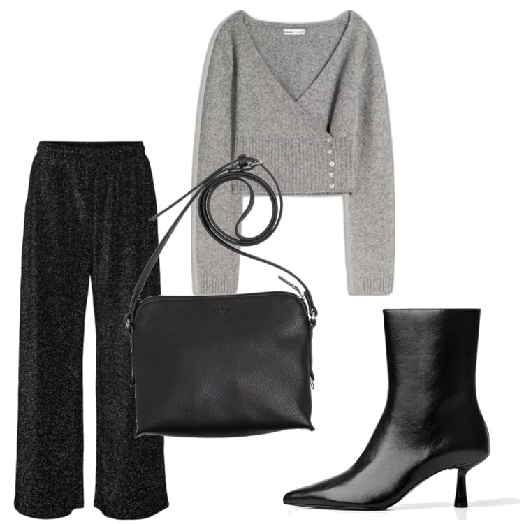 Outfit mujer - Urban look. Estilo Urban para Todos los días. Combinación con cárdigans, pantalones, bolsos saco, botines.