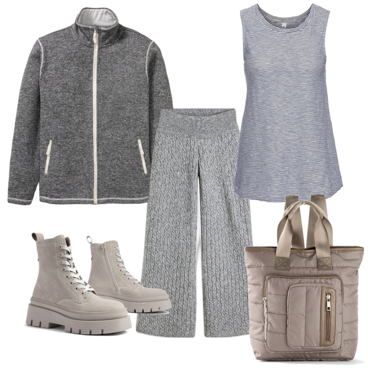 Outfit femme - Basique #5558. Style Basique pour Sport. Assortir avec sacs à dos, pantalon , hauts, gilets sans manche, bottines.