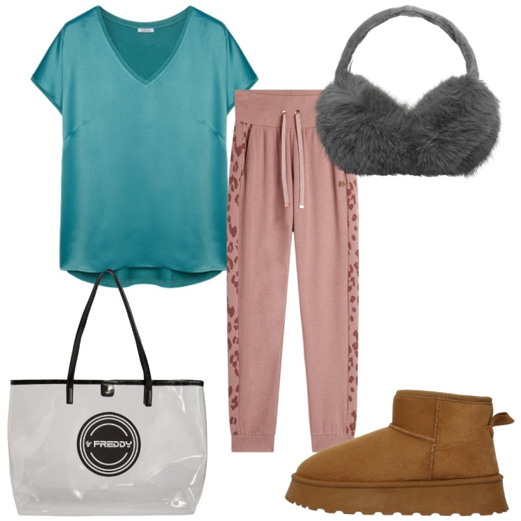 Outfit donna - Total look #2266861. Stile Trendy per Tutti i giorni. Abbinamento con cappelli, stivali, pantaloni, shopping bag, bluse.