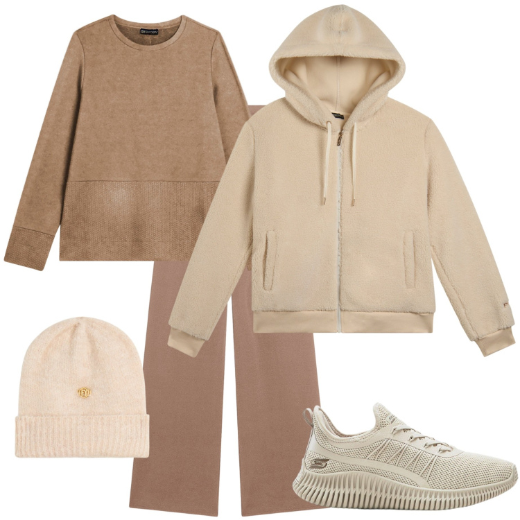 Outfit donna - Ottobre con Freddy. Stile Casual per Tutti i giorni. Abbinamento con sneakers, felpe, pantaloni, bomber, berretti.