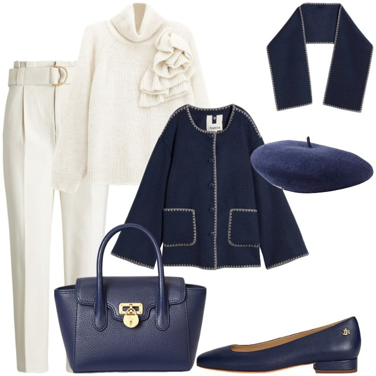 Outfit donna - La giacca in lana - Focus Donna Curvy. Stile Bon Ton per Tutti i giorni. Abbinamento con blazer, maglieria, ballerine, borse a mano, berretti, pantaloni.