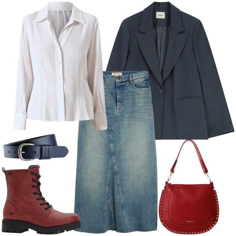 Outfit donna - Giacca. Stile Casual chic per Tutti i giorni. Abbinamento con gonne, stivaletti, cinture, blazer, camicie, borse a spalla.