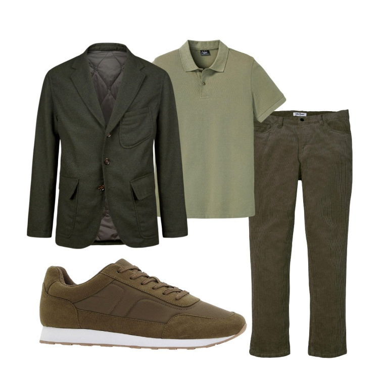 Outfit uomo - Total look #2267403. Stile Urban per Tutti i giorni. Abbinamento con polo, pantaloni, sneakers, giacche.