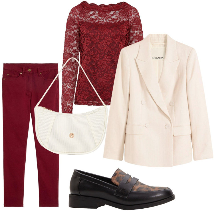 Outfit donna - La stringata rivisitata. Stile Minimal per Serata fuori. Abbinamento con maglieria, pantaloni, blazer, mocassini, borse a mano.