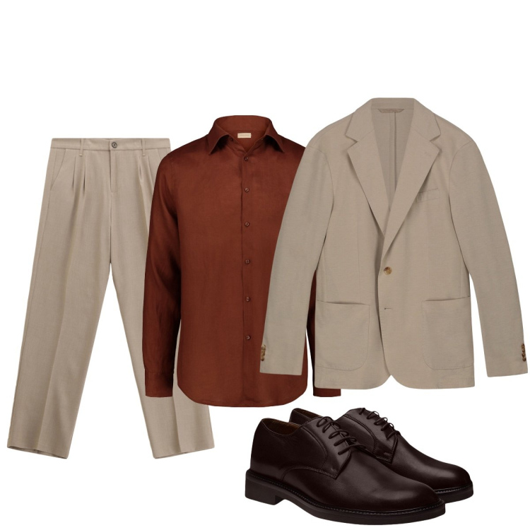 Outfit uomo - Total look #2267535. Stile Business/Elegante per Ufficio. Abbinamento con pantaloni, scarpe stringate, giacche, camicie.