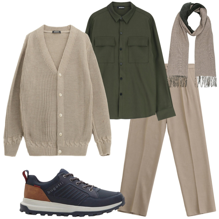 Outfit uomo - Cardigan uomo. Stile Urban per Tutti i giorni. Abbinamento con sneakers, pantaloni, camicie, cardigans, sciarpe.