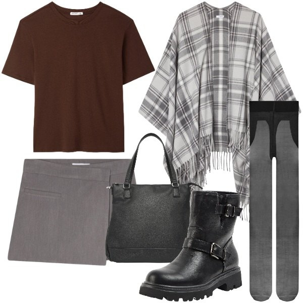 Outfit donna - Terranova - MID SEASON SALE. Stile Urban per Tutti i giorni. Abbinamento con stivaletti, shopping bag, cappotti, t-shirt, gonne, collant.