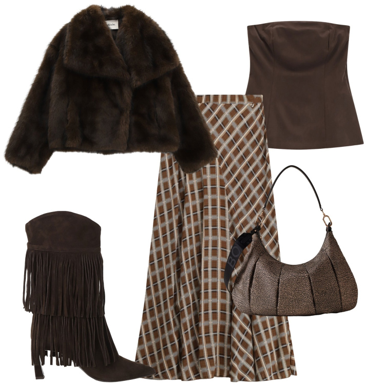 Outfit donna - Semplicemente wow. Stile Glamour per Tutti i giorni. Abbinamento con top, gonne lunghe, stivali, blazer, borse a spalla.