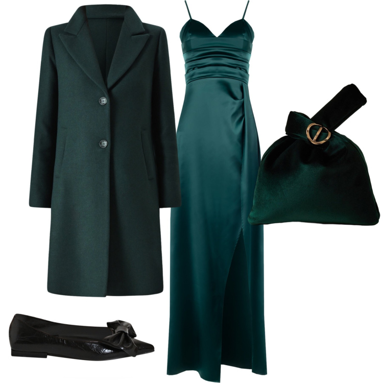 Outfit donna - Comode per una serata importante. Stile Chic per Serata fuori. look ideale per Tall. Abbinamento con borse a mano, vestiti lunghi, ballerine, cappotti.