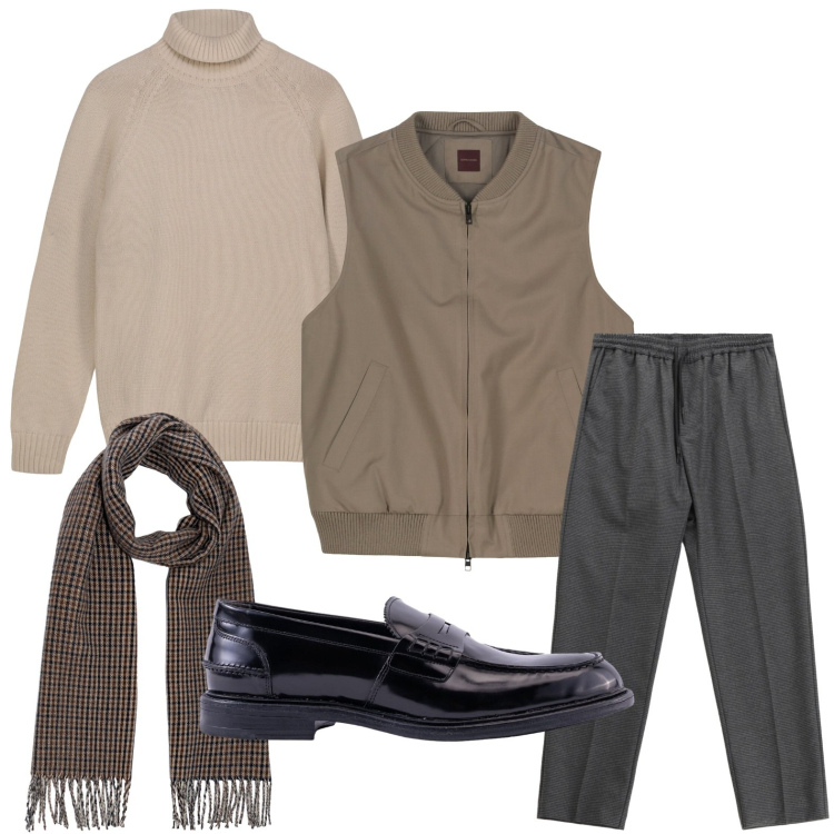 Outfit uomo - Gilet formale. Stile Trendy per Ufficio. Abbinamento con pantaloni, giacche, scarpe stringate, sciarpe, pullovers.