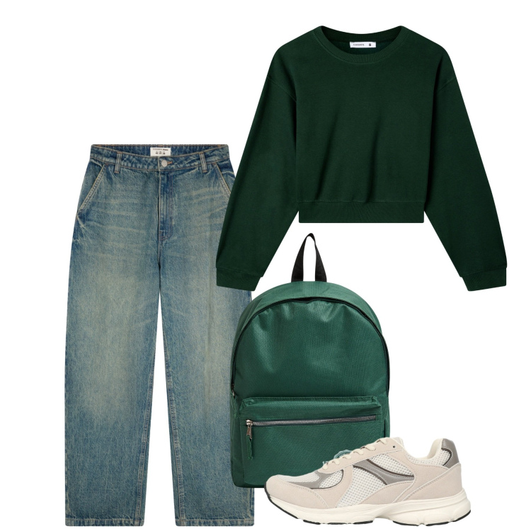 Outfit donna - Terranova - MID SEASON SALE. Stile Basic per Scuola/Università. Abbinamento con zaini, felpe, sneakers, jeans.