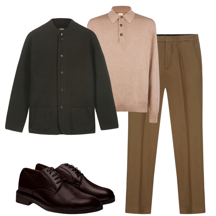 Outfit uomo - Total look #2268844. Stile Urban per Tutti i giorni. Abbinamento con pantaloni, scarpe stringate, giacche, polo.