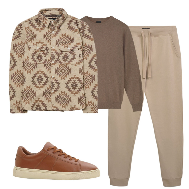 Outfit uomo - Total look #2268853. Stile Casual per Tutti i giorni. Abbinamento con sneakers, cappotti, pantaloni, maglieria.