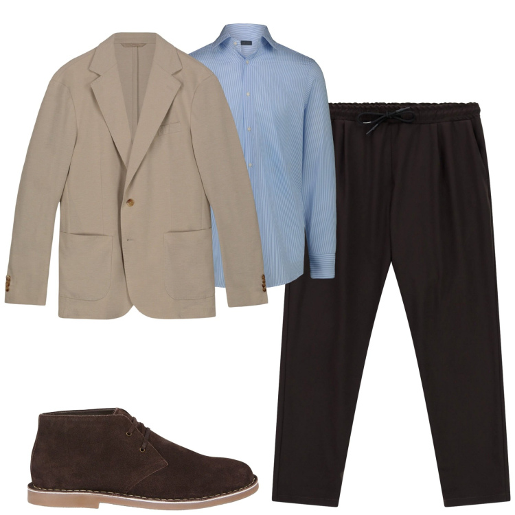 Outfit uomo - Total look #2268899. Stile Urban per Tutti i giorni. Abbinamento con pantaloni, giacche, stivali e stivaletti, camicie.