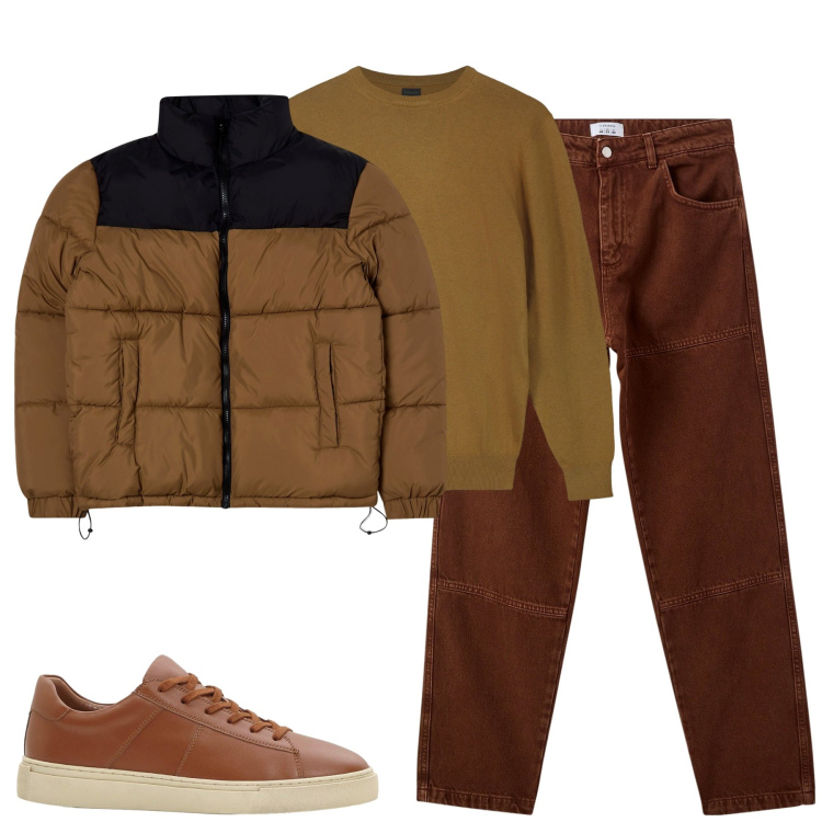 Outfit uomo - Total look #2268944. Stile Urban per Tutti i giorni. Abbinamento con sneakers, bomber, pantaloni, maglieria.