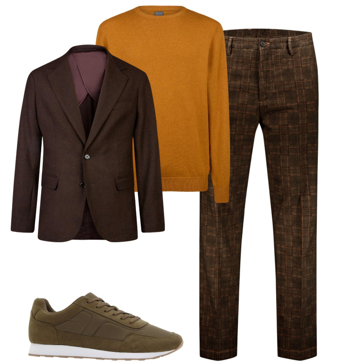 Outfit uomo - Total look #2269208. Stile Trendy per Tutti i giorni. Abbinamento con sneakers, pantaloni, maglieria, giacche.