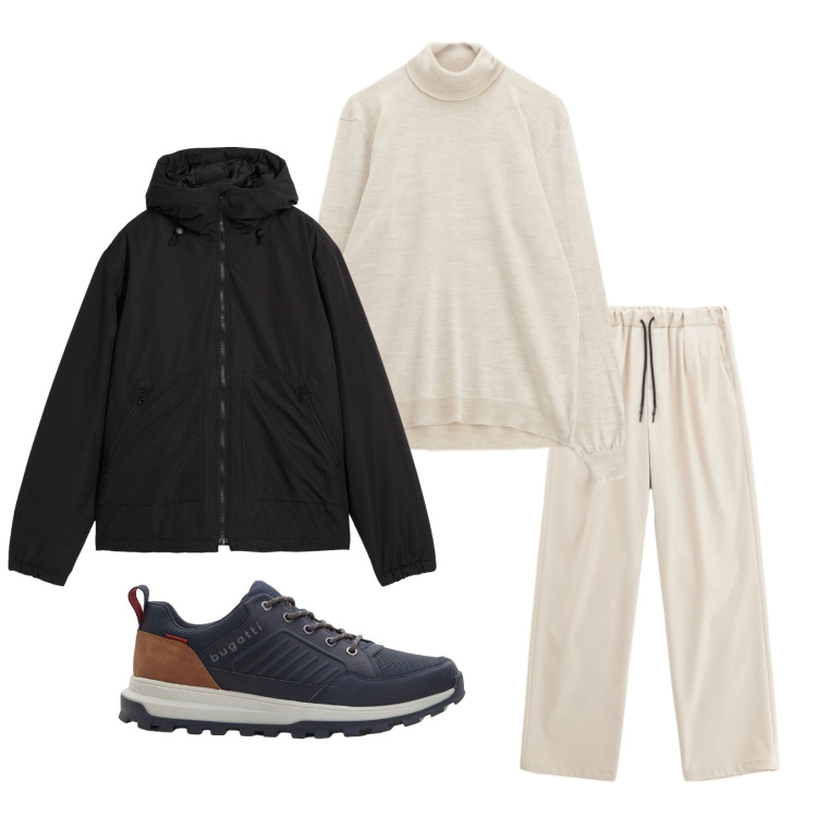 Outfit uomo - Total look #2269279. Stile Trendy per Sport. Abbinamento con sneakers, giacche, pantaloni, maglieria.