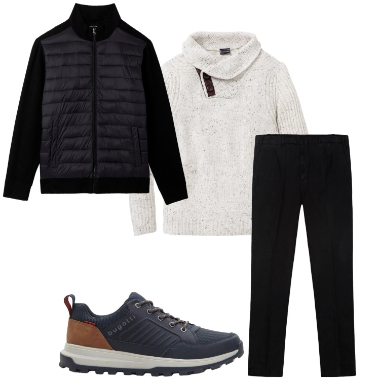 Outfit uomo - Total look #2269300. Stile Casual per Tutti i giorni. Abbinamento con sneakers, maglieria, giacche, pantaloni.