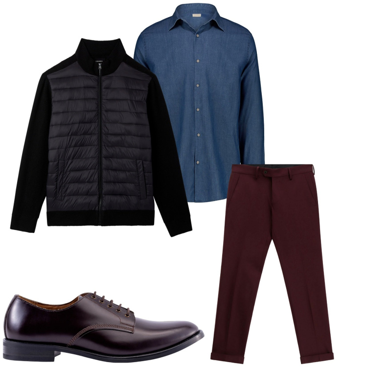 Outfit uomo - Total look #2269484. Stile Business/Elegante per Ufficio. Abbinamento con giacche, pantaloni, camicie, scarpe stringate.