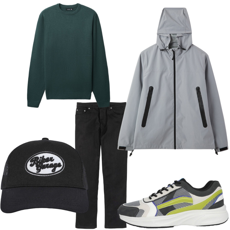 Outfit uomo - Urban Style. Stile Urban per Tutti i giorni. Abbinamento con pantaloni, cappelli, giacche, maglieria, sneakers.