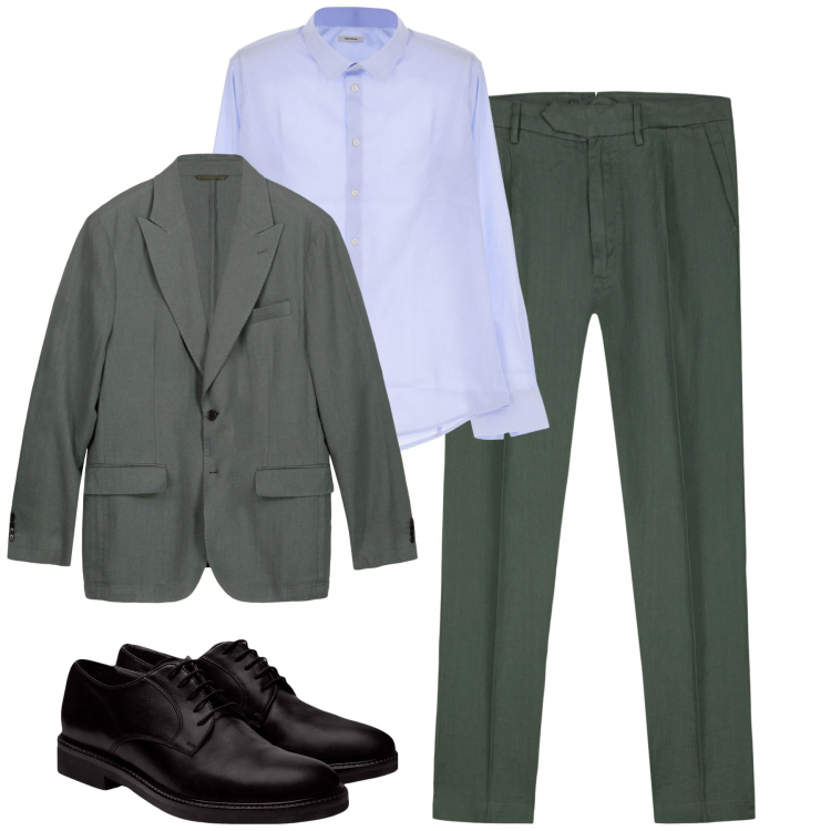 Outfit uomo - Total look #2269748. Stile Urban per Tutti i giorni. Abbinamento con camicie, scarpe stringate, pantaloni, giacche.