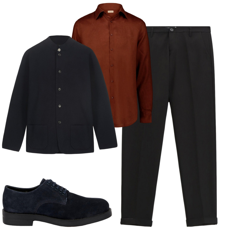 Outfit uomo - Total look #2269796. Stile Urban per Tutti i giorni. Abbinamento con pantaloni, scarpe stringate, camicie, giacche.