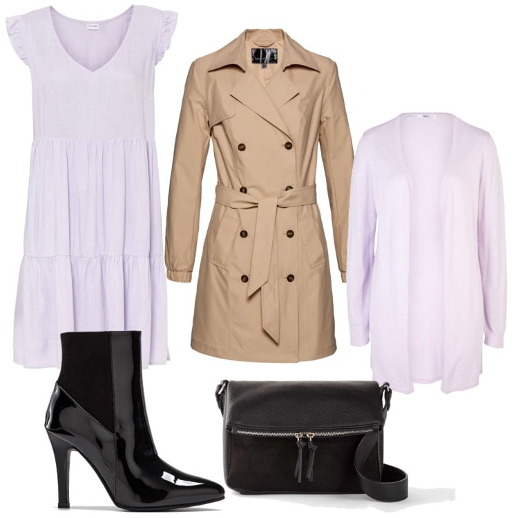 Outfit femme - Basique #5648. Style Basique pour Tous les jours. Assortir avec sacs en bandoulière, gilets, imperméable, robes longues, bottines.